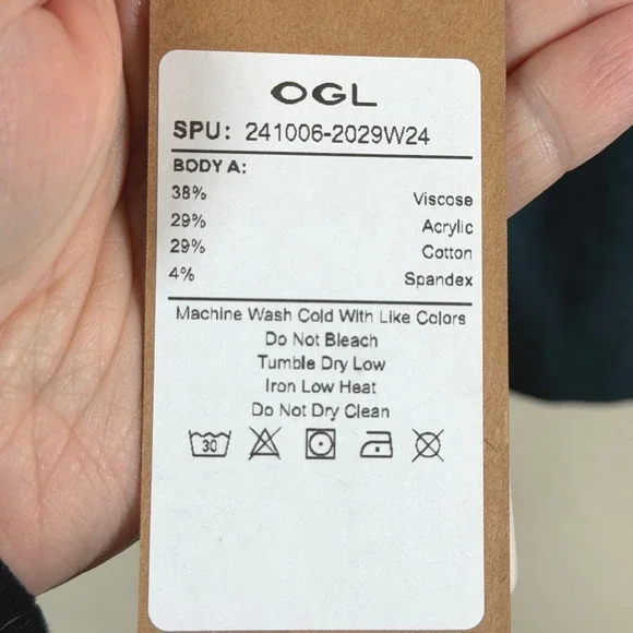 OGL Eco Mousse LiteWarm Surplice Long Sleeve Top Women's M Forest Night Modern - Picture 10 of 11